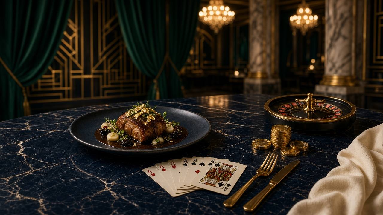 Nature morte gastronomie et roulette