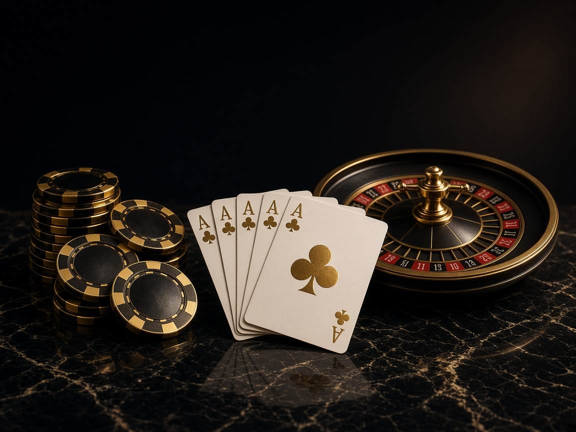 Jetons et cartes du salon